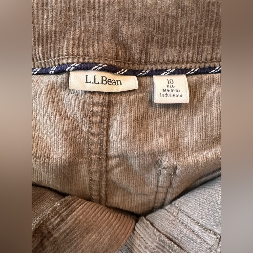 L.L. Bean Women’s  Cotton Corduroy Wide Straight Pants Dark Loden NWT size 10 - Picture 4 of 7